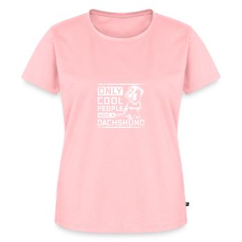 Only cool people have a dachshund - Women's Premium Organic T-shirt - rose - Front - AI Model Female 172 dark (172cm)