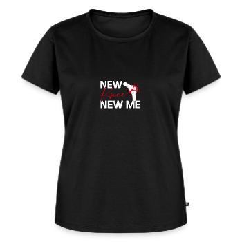 New Knee New Me Knie Operation - Frauen Premium Bio T-Shirt - Schwarz - Vorne - Selfina (174cm)