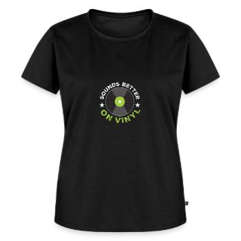 Sonne mieux sur vinyle pour les collectionneurs de disques - T-shirt Premium bio Femme - noir - Devant - Selfina (174cm)