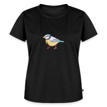 Blaumeise - Frauen Premium Bio T-Shirt - Schwarz - Vorne - Selfina (174cm)