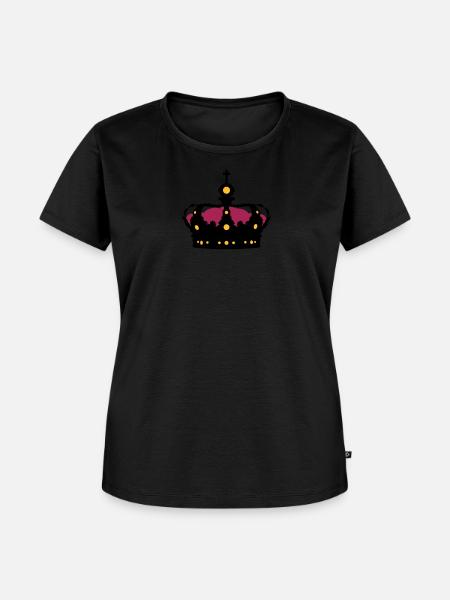Krone - Frauen Premium Bio T-Shirt - Schwarz