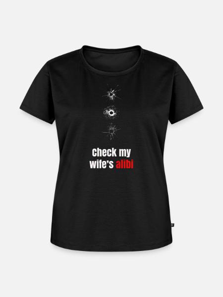 Alibi Noir Bullet Burst - Frauen Premium Bio T-Shirt - Schwarz