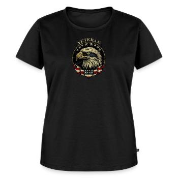 Patriot Veteran 4th of July Military Soldier Eagle - T-shirt Premium bio Femme - noir - Devant - Selfina (174cm)