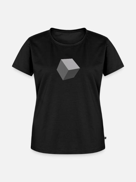 Cube - Frauen Premium Bio T-Shirt - Schwarz
