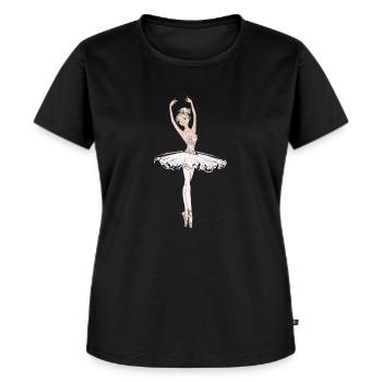 Die goldene Ballerina - Frauen Premium Bio T-Shirt - Schwarz - Vorne - Selfina (174cm)
