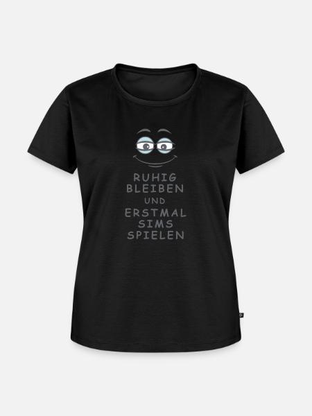 Sims spielen - Frauen Premium Bio T-Shirt - Schwarz