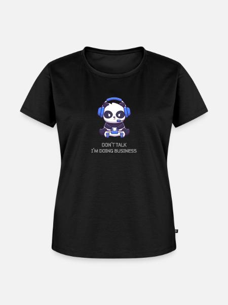 Dont talk im doing business - Frauen Premium Bio T-Shirt - Schwarz