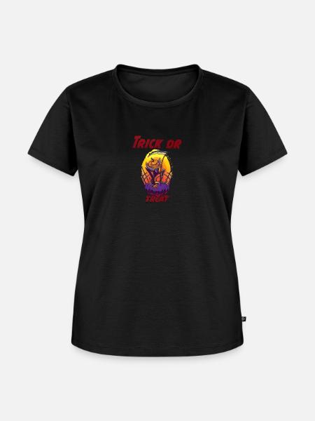Jack-O-Lantern - Frauen Premium Bio T-Shirt - Schwarz