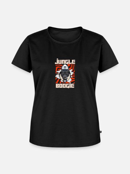 DSCHUNGEL-BOOGIE-AFFE - Frauen Premium Bio T-Shirt - Schwarz
