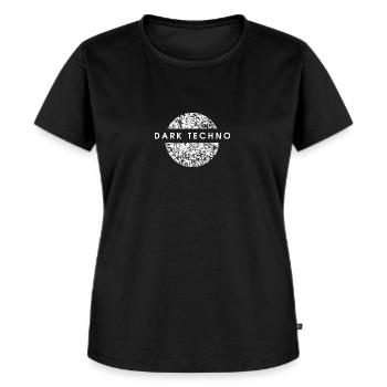 DARK TECHNO - Frauen Premium Bio T-Shirt - Schwarz - Vorne - Selfina (174cm)
