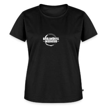 Veranstaltungstechniker Brüllwürfel Ingenieur - Frauen Premium Bio T-Shirt - Schwarz - Vorne - Selfina (174cm)