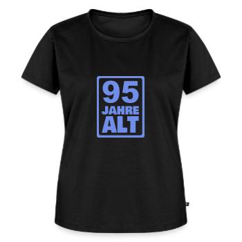 Alter 95 - Frauen Premium Bio T-Shirt - Schwarz - Vorne - Selfina (174cm)