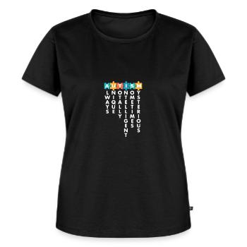 Pièce de puzzle du Mois de la sensibilisation à l’autisme - T-shirt Premium bio Femme - noir - Devant - Selfina (174cm)