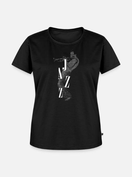 Icon Jazz ASCII-Kunst - Frauen Premium Bio T-Shirt - Schwarz