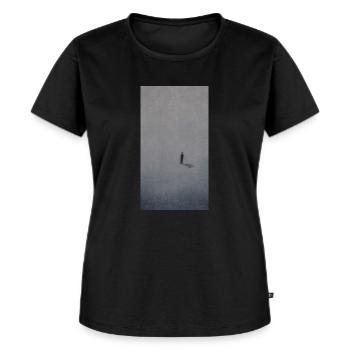The lonely man - Women's Premium Organic T-shirt - black - Front - Selfina (174cm)