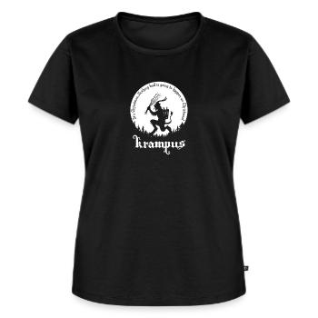 Krampus Weihnachten lustige Phrase Weihnachten - Frauen Premium Bio T-Shirt - Schwarz - Vorne - Selfina (174cm)