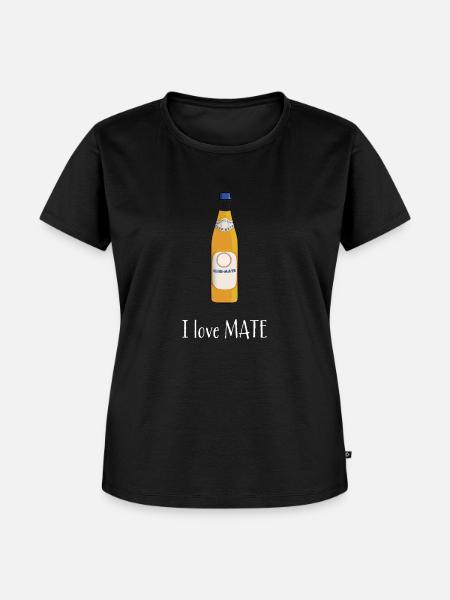 I love MATE - Frauen Premium Bio T-Shirt - Schwarz