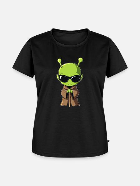 Alienmönch - Frauen Premium Bio T-Shirt - Schwarz