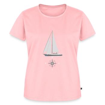 Ich liebe meine Boot Yacht Kompass See Meer - Frauen Premium Bio T-Shirt - Rosa - Vorne - AI Model Female 172 dark (172cm)
