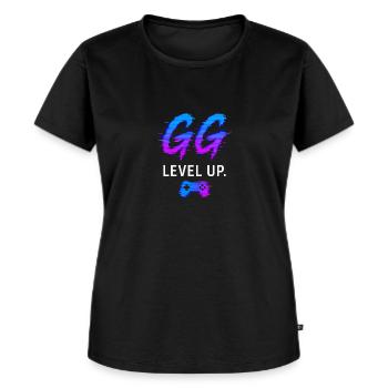 Pixel-Glitch - Frauen Premium Bio T-Shirt - Schwarz - Vorne - Selfina (174cm)