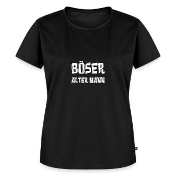 BÖSER ALTER MANN - Frauen Premium Bio T-Shirt - Schwarz - Vorne - Selfina (174cm)