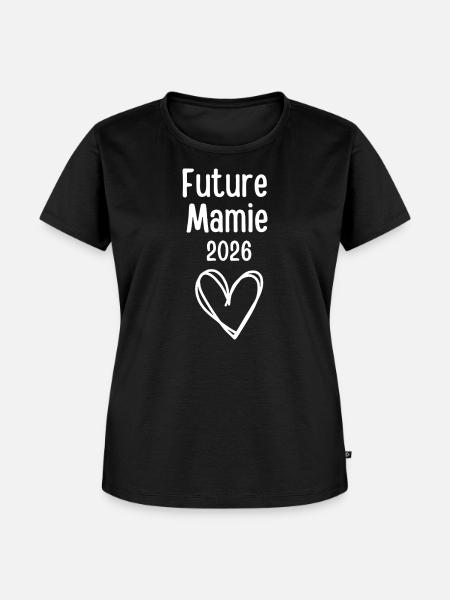 Zukünftige Oma 2026 - Frauen Premium Bio T-Shirt - Schwarz