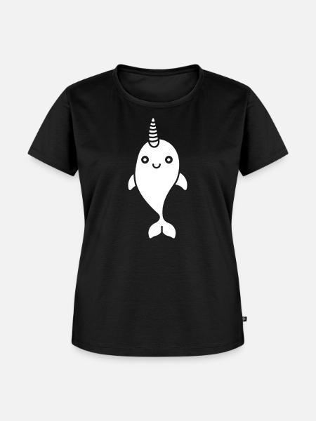 Narwal - Frauen Premium Bio T-Shirt - Schwarz