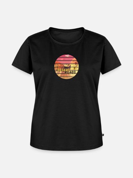 Desert Roads - Frauen Premium Bio T-Shirt - Schwarz