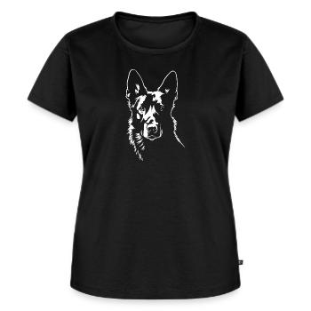 Hunde Dogs Hund Dog Deutscher Schäferhund - Frauen Premium Bio T-Shirt - Schwarz - Vorne - Selfina (174cm)