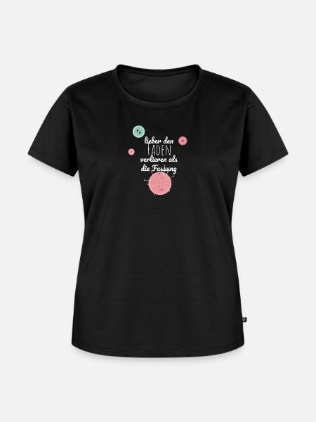 Nähen Spruch - Frauen Premium Bio T-Shirt - Schwarz