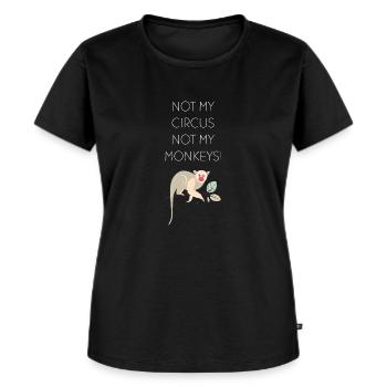 Not my circus not my monkeys! - Frauen Premium Bio T-Shirt - Schwarz - Vorne - Selfina (174cm)