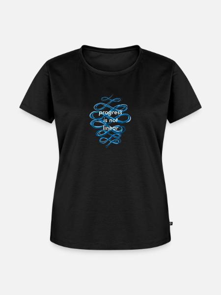 Progress is not linear - Frauen Premium Bio T-Shirt - Schwarz