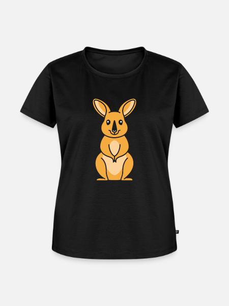 Wallaby - Frauen Premium Bio T-Shirt - Schwarz