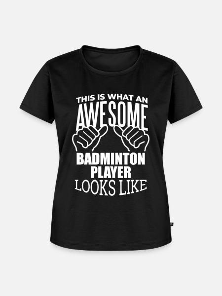 Badminton Badminton Badminton - Frauen Premium Bio T-Shirt - Schwarz