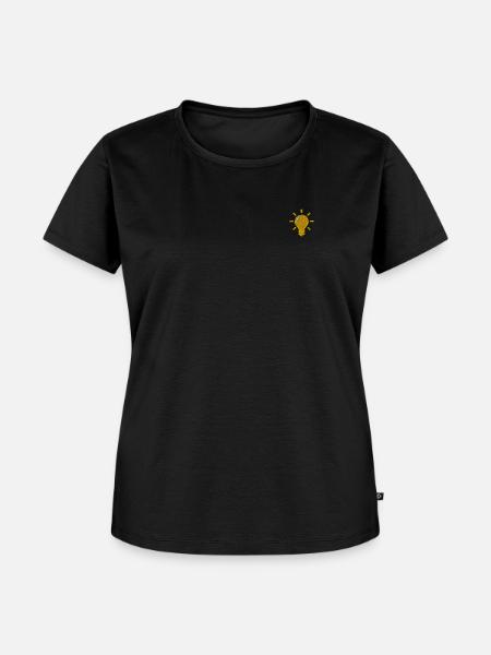 Glühbirne - Frauen Premium Bio T-Shirt - Schwarz