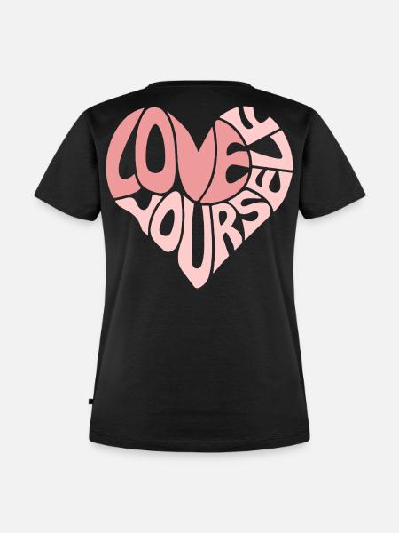 Loveyourself - Frauen Premium Bio T-Shirt - Schwarz