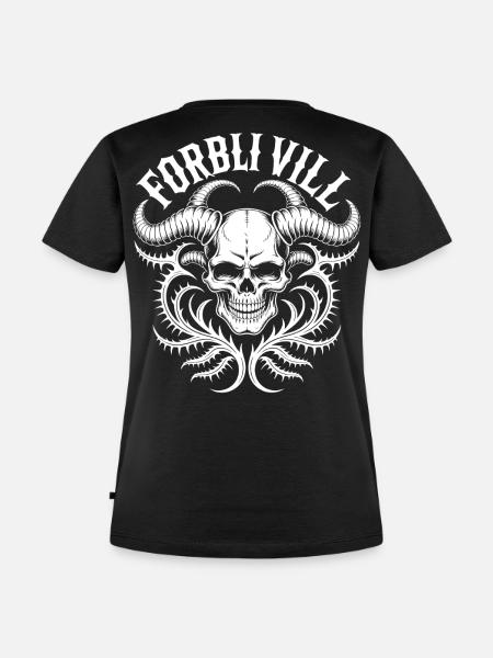 Gorblin Villa Schädel - Frauen Premium Bio T-Shirt - Schwarz