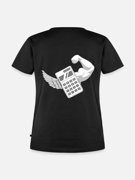 Taschenrechner - Frauen Premium Bio T-Shirt - Schwarz
