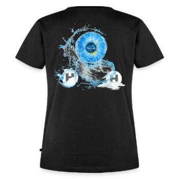 AQUA - T-shirt Premium bio Femme - noir - Dos - Selfina (174cm)