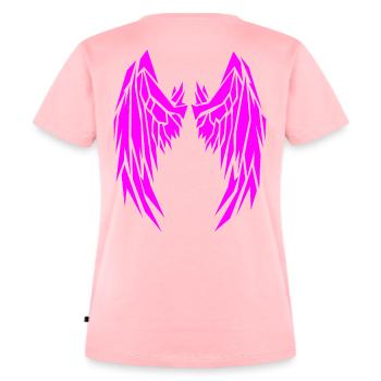 2reborn PINK Wings Angel Flügel Engelflügel 14 - Frauen Premium Bio T-Shirt - Rosa - Hinten - AI Model Female 172 dark (172cm)