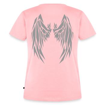 2reborn grau Wings Angel Flügel Engelflügel 5 - Frauen Premium Bio T-Shirt - Rosa - Hinten - AI Model Female 172 dark (172cm)