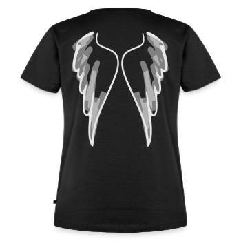 2reborn Angel Wings Engelflügel Colour Up 5 - Frauen Premium Bio T-Shirt - Schwarz - Hinten - Selfina (174cm)