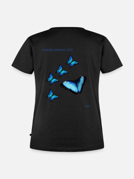 Butterfly Collection 2022 - Frauen Premium Bio T-Shirt - Schwarz