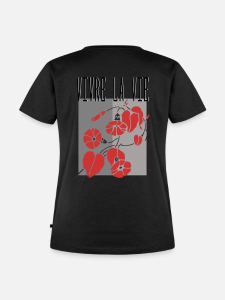 Lebe das Leben - Frauen Premium Bio T-Shirt - Schwarz