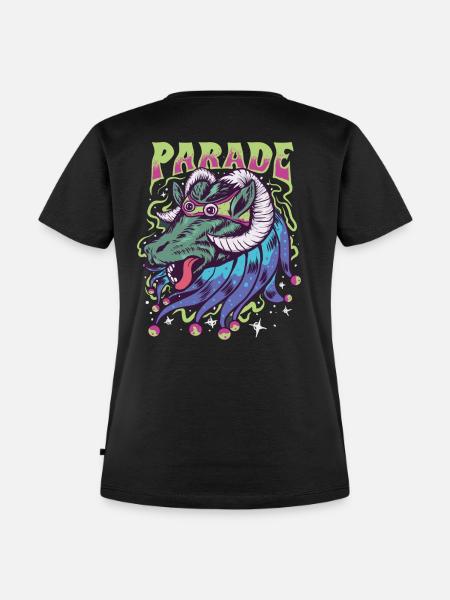 Parade goat - Frauen Premium Bio T-Shirt - Schwarz