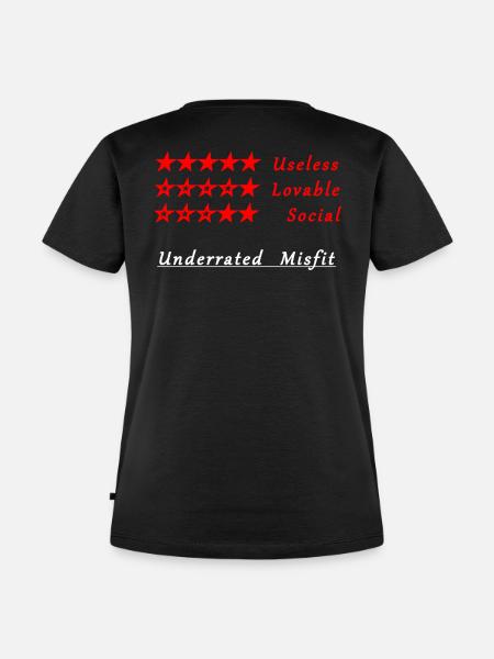 Underrated White - Frauen Premium Bio T-Shirt - Schwarz