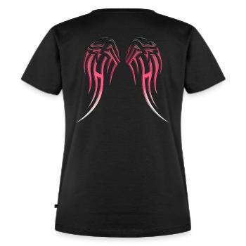 Tribal Fluegel Pink Tattoo Style - Women's Premium Organic T-shirt - black - Back - Selfina (174cm)