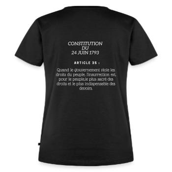 Constitution 24 juin 1793 - T-shirt Premium bio Femme - noir - Dos - Selfina (174cm)
