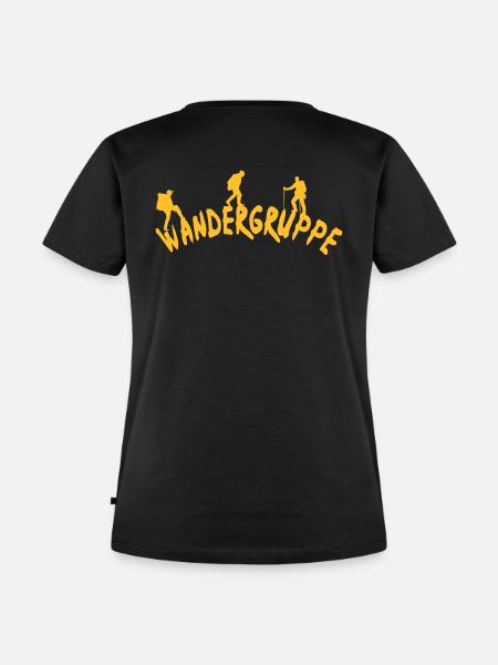 Wandergruppe - Frauen Premium Bio T-Shirt - Schwarz