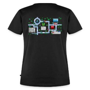 Spieleteppich Spielmatte Straßenkarte Massage - Frauen Premium Bio T-Shirt - Schwarz - Hinten - Selfina (174cm)